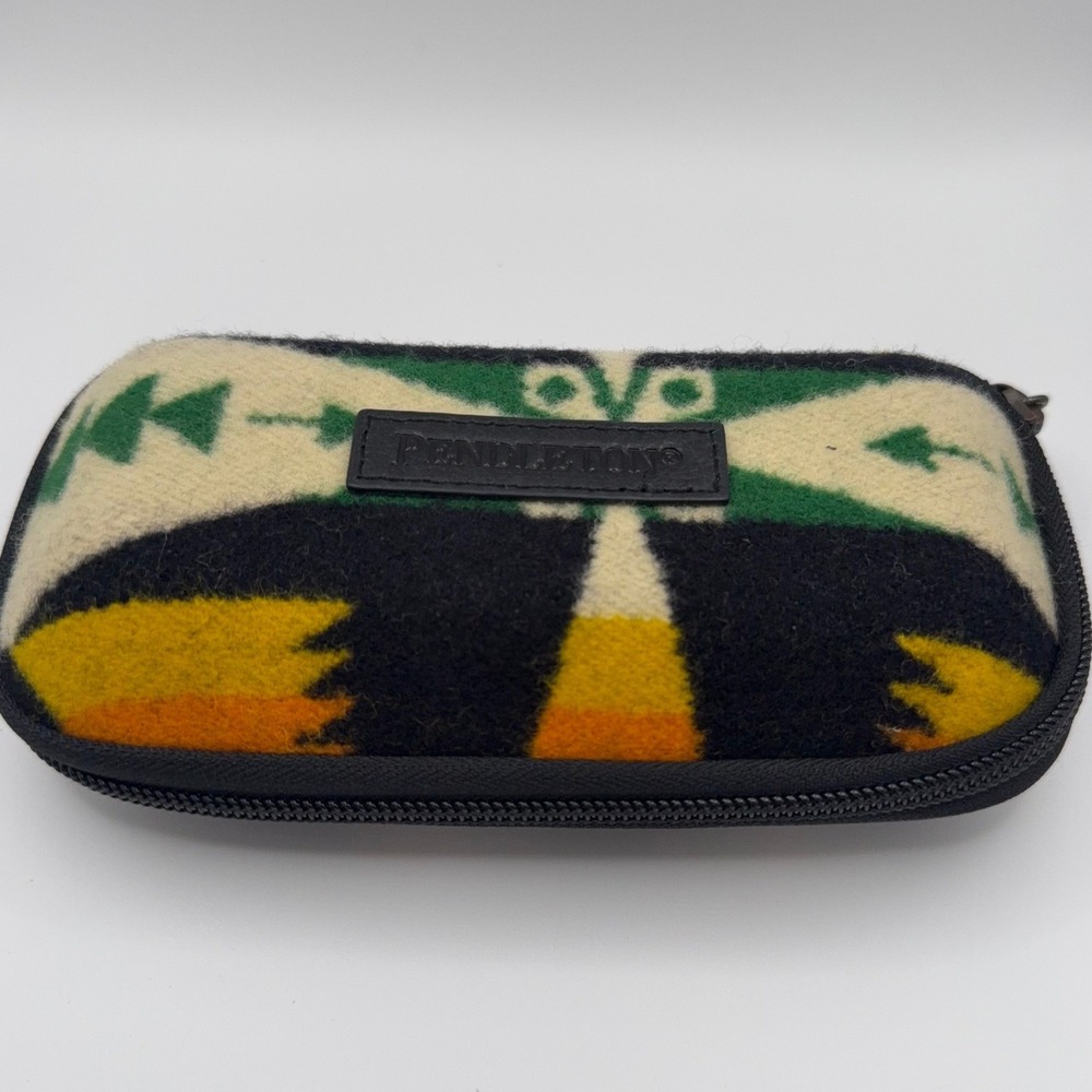 Pendleton Wool Zippered Glasses Case Pouch Southwestern Geometric Multi Color